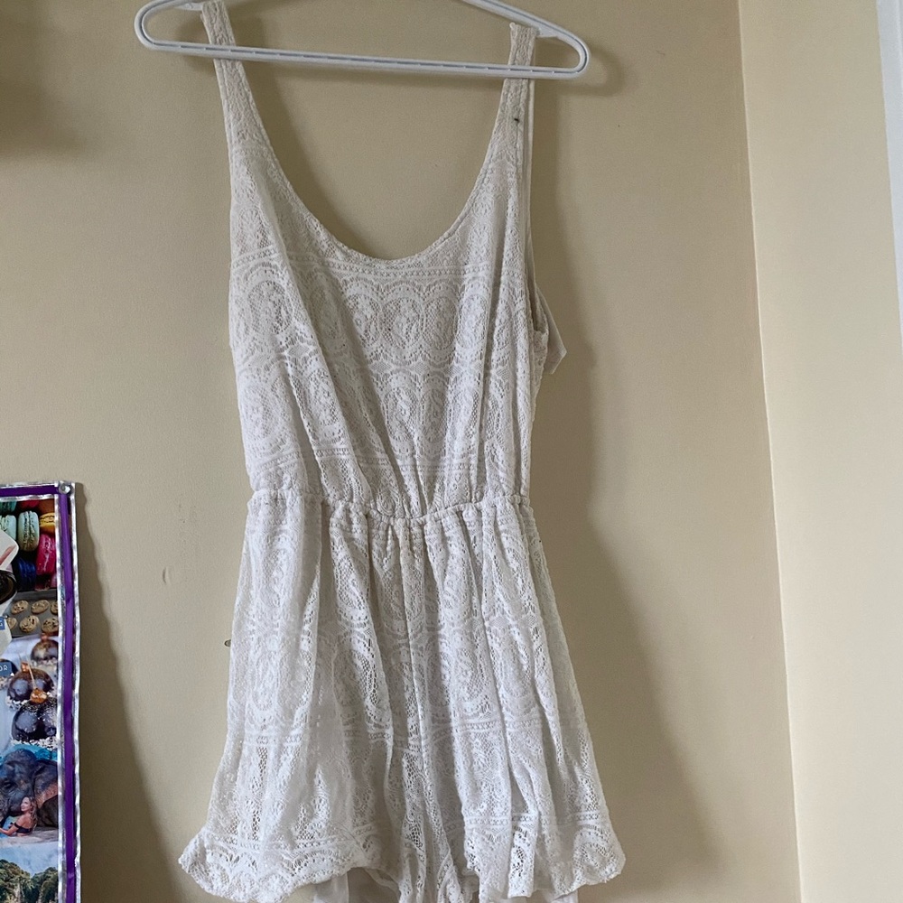 White lace romper